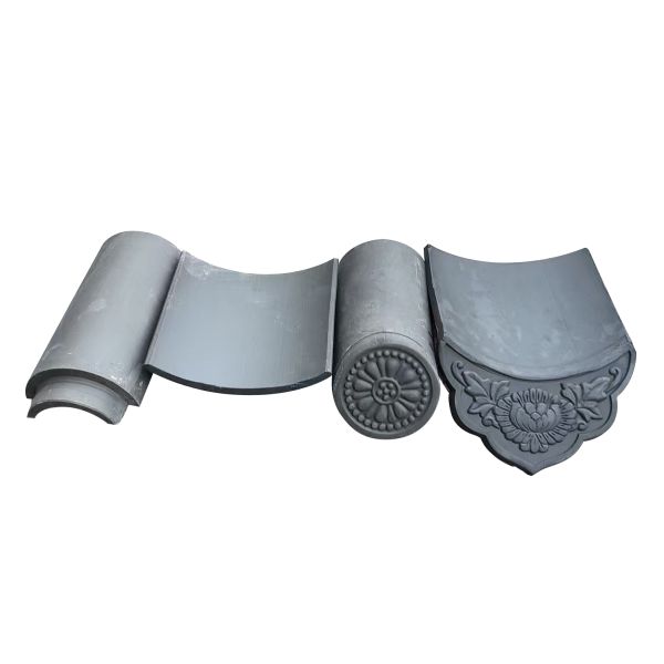 Buy Chinese House Landscape Decoration Material Gray Clay Roof Tiles at wholesale prices