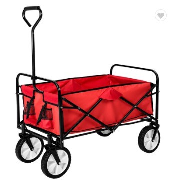 Buy Customized Support Heavy Duty Steel Trolley Hand Folding Wagon Cart for Heavy Loads at wholesale prices