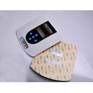 Custom strong self adhesive PC clear window embossed button control panel