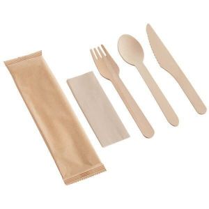 Custom Sustainable Disposable Compostable Wooden Cutlery With OEM ODM Service