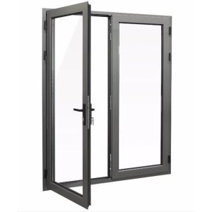 Quality Finished Aluminum Double Glazed Casement Doors For Commercial Buildings And Offices for sale
