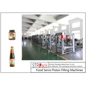 Servo Motor Driving Linear Piston Filling Machine For Shiitake Mushroom Sauce