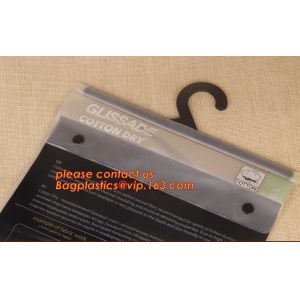 Hanger Bag Poly Bags With Hanger, Zipper Top Sealing And Button Closure PVC