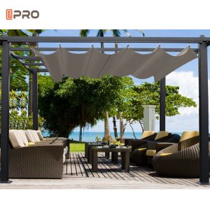 Automatic Retractable Canopy Pergola Easily Assembled Customized Size