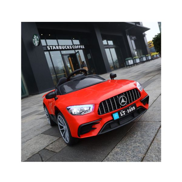 12V Battery 4 Wheel Kids Ride On Car with English Story LED Headlight USB and