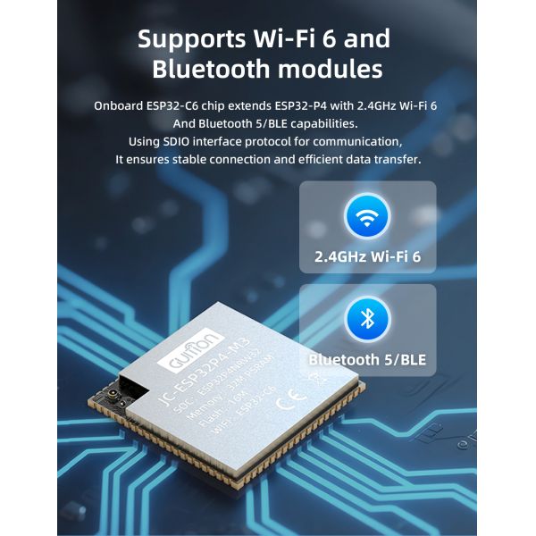 JC-ESP32P4-M3-C6 Silver Gray ESP32 Display Unit 3.3V Operating Voltage for Business Solutions