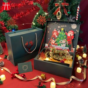 Custom Printed Christmas Packaging Fancy Cardboard Gift Boxes With Inserts