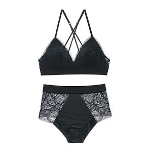 New Lace Satin Bralette Set