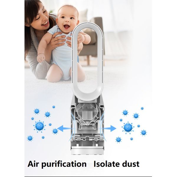 20 Inch Bladeless Cooling Heater Tower Fan with Hepa Air Purifier NO Adjustable Height