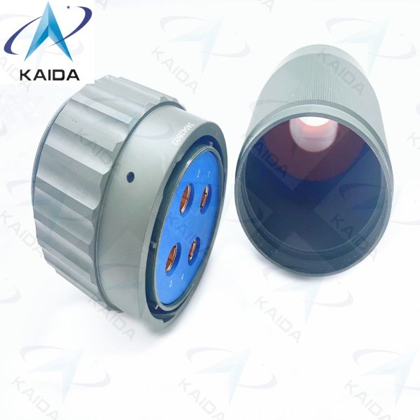 Y50DX Series Circular Electrical Connector Aluminum Olive Green Cadmium Plug 4 Contacts Y50DXD4-04TK5NL2