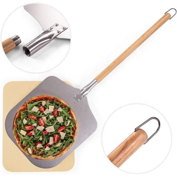 Buy Pizza Tools Wooden Aluminum Detached Pizza Peel Detachable Pizza Shovel at wholesale prices