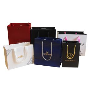 Buy cheap Custom Fancy Logo Printed Shopping Paper Carrier Bags from wholesalers