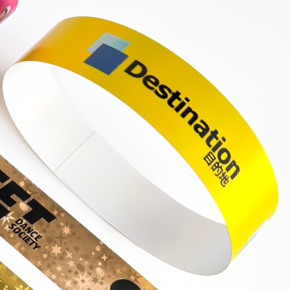 Buy Security Holographic Wristbands Disposable Featuring Custom Printed Text and Logos at wholesale prices