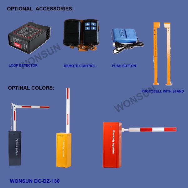 IP55 Waterproof Automatic flashing Parking Barrier Gate System