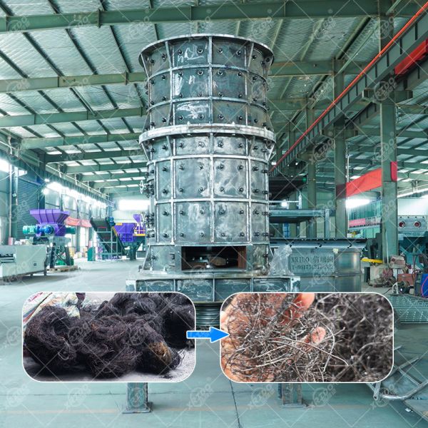 Pyrolysis Steel Wire Crushing And Washing Line Tire Steel Wire Crusher Scrap Steel Wire Shredder For Metal Recycling