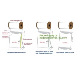 Clear LLDPE Easy Tearing Line Pre-Opened In Roll Bag,Factory Custom Autobag