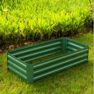 blunt edges 4ft Galvanized Steel Raised Garden Bed