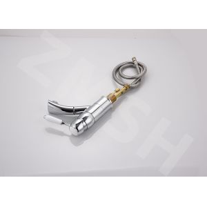 Electroplate Hot Cold Pull Out Sink Faucet Kitchen Tap