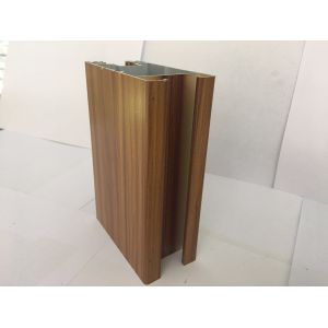 Industrial Wood Grain Aluminium Profiles Resist Fading High Strength