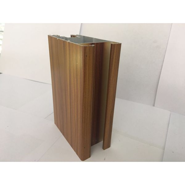 Buy Industrial Wood Grain Aluminium Profiles Resist Fading High Strength at wholesale prices
