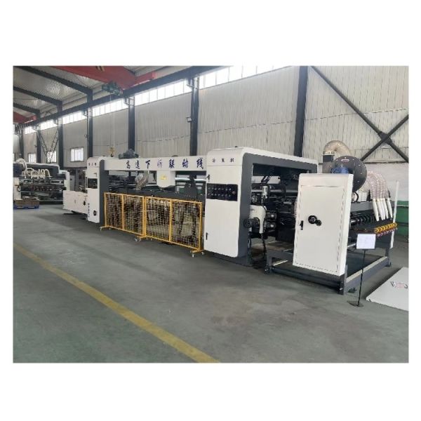 Auto Feeding Printing Slotting Folding Gluing Strapping Line for Corrugated