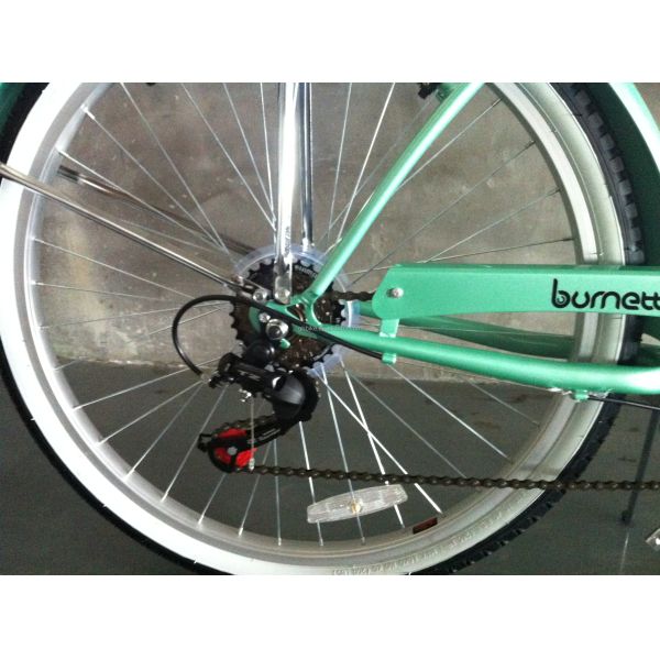 26" Shimano 7 Speed Women Lady USA 26*2.125 Girl White Tire Beach Cruiser Speed Bike