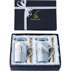 13.5Oz Mr And Mrs Coffee Mugs Cups 1.5 Pounds For Hot And Cold Beverages