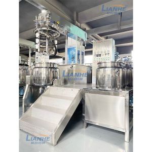 SUS316L Cosmetic High Shear Emulsifier Mixer Machine 300L Button Control