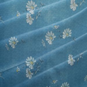 Sky Blue 43D Jacquard Knitted Fabric 210cm-220cm Adjustable width