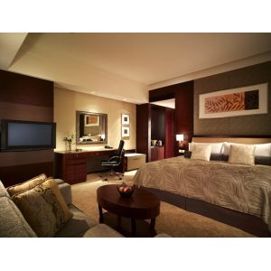 Custom Rosewood Veneer Modern Bedroom Furniture / 5 Star Hotel Furniture