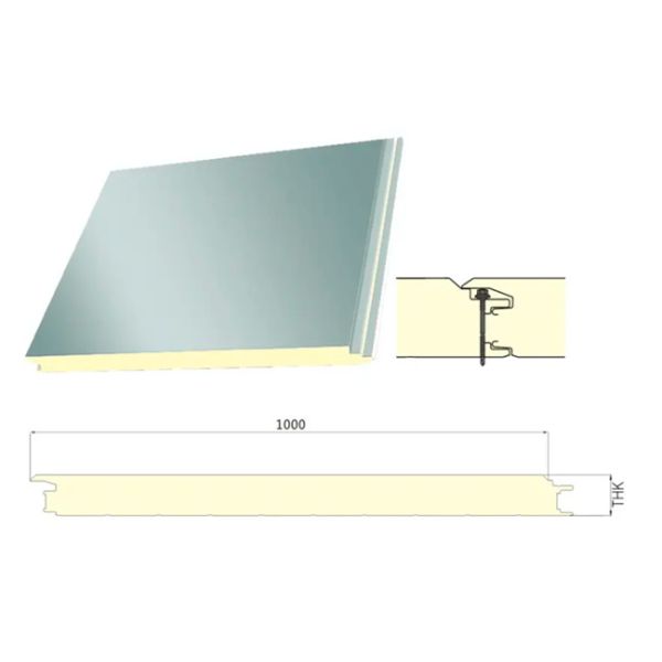 Excellent Heat Insulation PU Sandwich Panel with Lifetime of More Than 20 Years