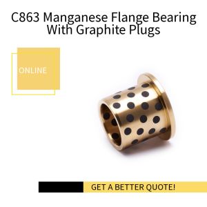 C863 Manganese Bronze Graphite Plugs Flange Bushing