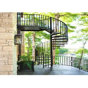 Exterior Space Saving Spiral Staircase , Decorative Spiral Staircase No Welding