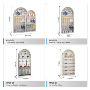 Baby Display Rack Irregular-Shaped Paper Goods High Cabinet with Adjustable