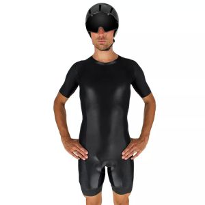 Breathable Polyester Triathlon Men Suit Anti UV Customized Color Logo