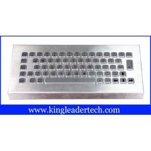 Brushed Stainless Steel Industrial Desktop Keyboard , IP65 Metal Keyboard