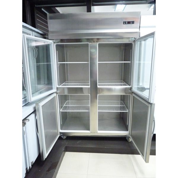 4 Doors Commercial Upright Freezer With Stainless Steel For Chicken