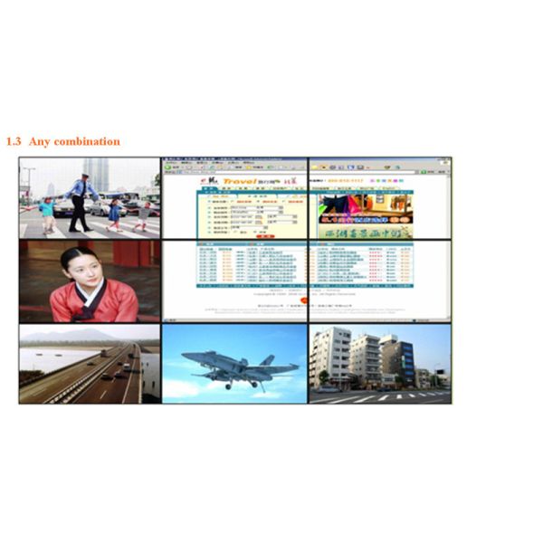 Wall Mounted 1 * 3 LCD Video Wall Screen Uitra Thin For Runway Show Fashion Shops