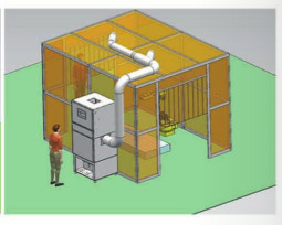 Welding Robot Workstation Cabinet Dust Removal Equipment 5.5kw