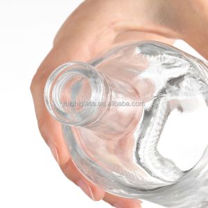 500ml 750ml Water Clear High Grade Vodka Bottles with Super Flint Glass and