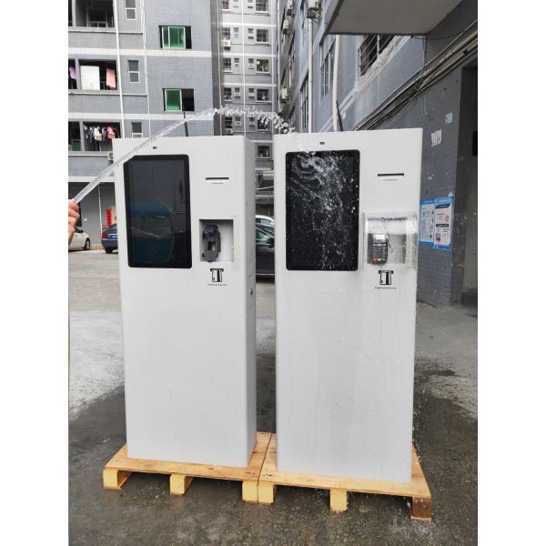 Buy 23.8inch Outdoor Electronic Self Service Mobile Payment Machine Terminal Kiosk With POS System Bar Code Scanner at wholesale prices