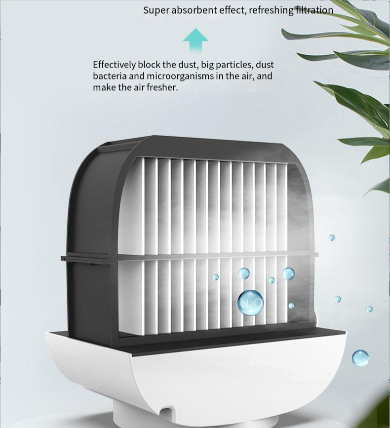 Low Noise Portable Water Cooled Electric Fan for Mobile Humidifying Mini Air Conditioner