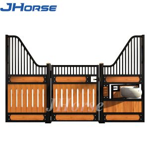 14 Foot Simple Design Horse Stall Fronts Horse Stable With Rotate Feeder
