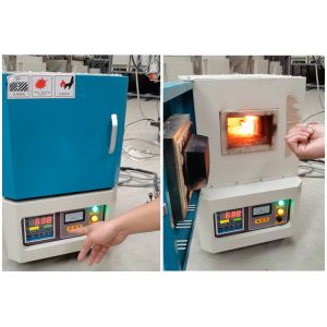 1200 Degree Electric Wire Laboratory Muffle Furnace Price blue white color
