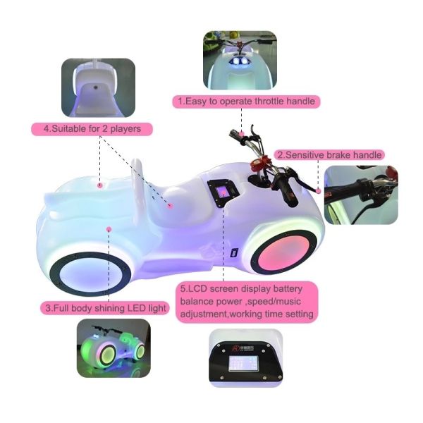 Outside Remote Control Electric Kids Prince Motorbike For 2 Player