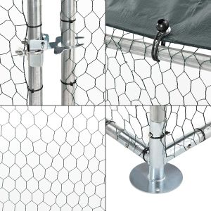 Waterproof Galvanized Steel Tube OEM Chicken Run Kennel