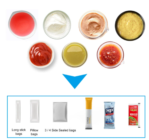 Pillow Type Small Liquid Packing Machine Back Sealing 3 Sides Or 4 Side 1.8kw Yh-L380