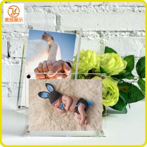 Quality Promotional customized clear acrylic photo frame picture frame with magnets for sale