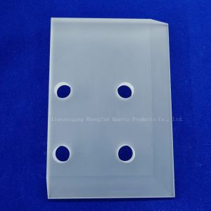 Customize Frosted Thick Wall Square Sheet Quartz Cutting Punch Plate