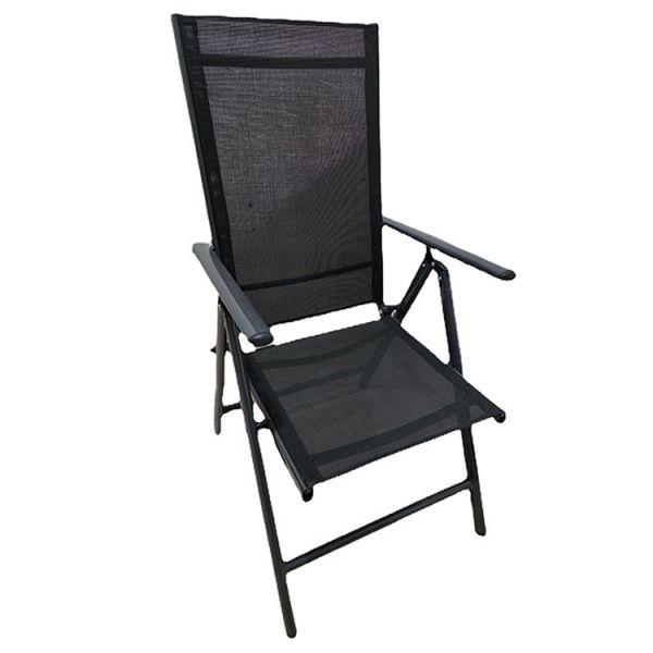 Outdoor Courtyard High Backrest Folding Reclining Chair with 7 Adjustable Positions